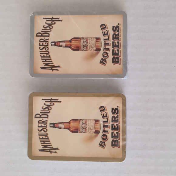 Anheuser Busch Playing Cards In Tin 1988 Vintage Two Unopened Decks - Picture 3 of 16